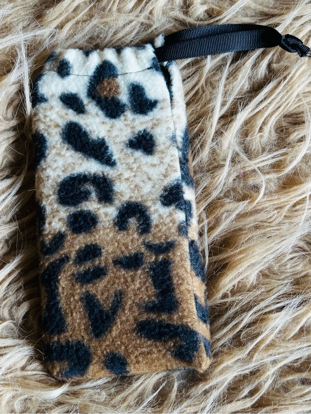 Fleece Phone Pouch 6-1/2”x3-1/2” Handmade